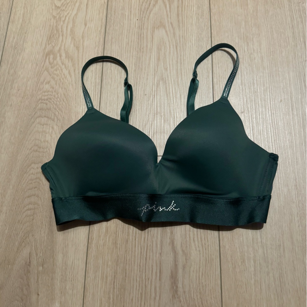 Pink green bling bra